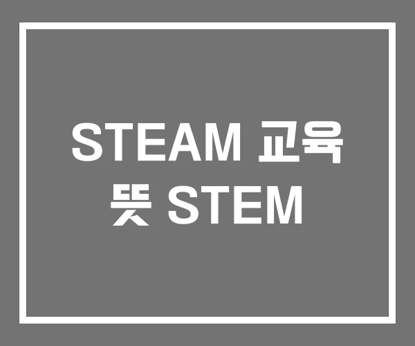 STEAM 교육 뜻 STEM