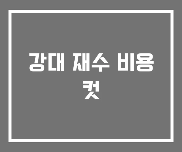 강대 재수 비용 컷 강대 재수 비용 컷