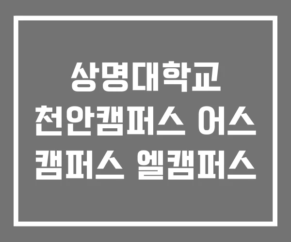 상명대학교 천안캠퍼스 어스 캠퍼스 엘캠퍼스 상명대학교 천안캠퍼스 어스 캠퍼스 엘캠퍼스