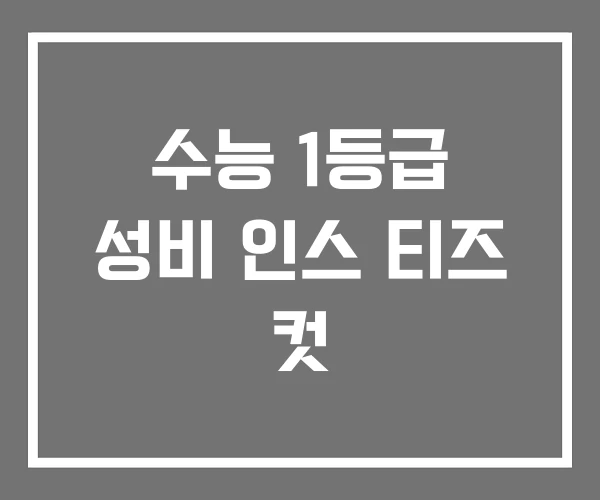 수능 1등급 성비 인스 티즈 컷