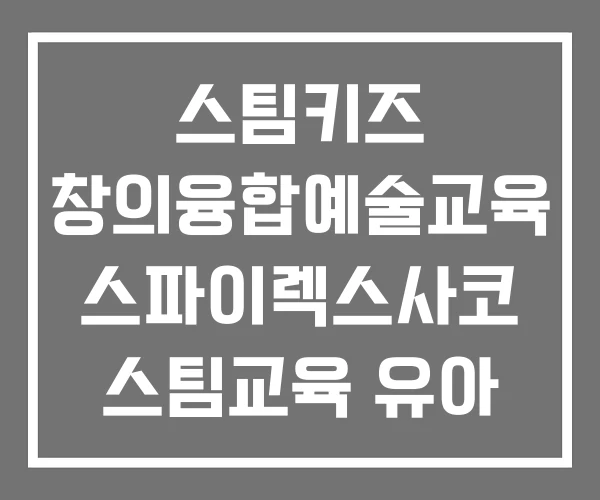 스팀키즈 창의융합예술교육 스파이렉스사코 스팀교육 유아