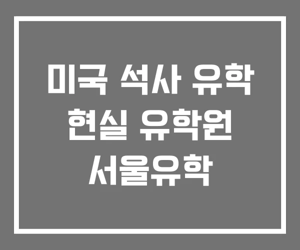 미국 석사 유학 현실 유학원 서울유학 미국 석사 유학 현실 유학원 서울유학