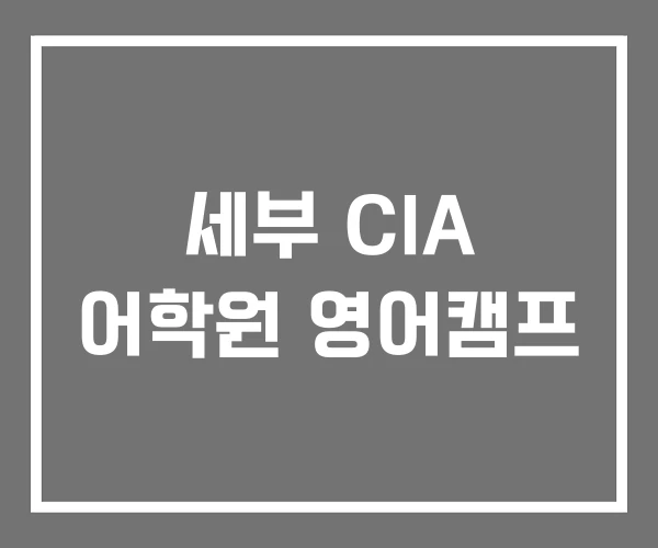 세부 CIA 어학원 영어캠프 세부 CIA 어학원 영어캠프