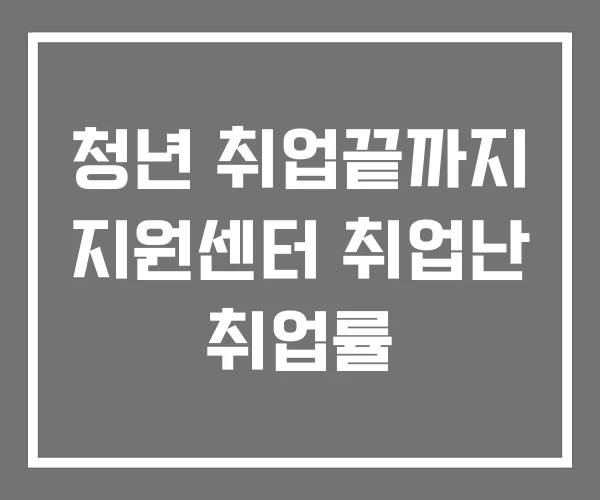 청년 취업끝까지 지원센터 취업난 취업률 청년 취업끝까지 지원센터 취업난 취업률