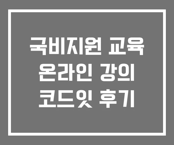 국비지원 교육 온라인 강의 코드잇 후기