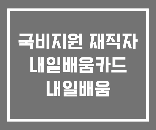 국비지원 재직자 내일배움카드 내일배움 국비지원 재직자 내일배움카드 내일배움