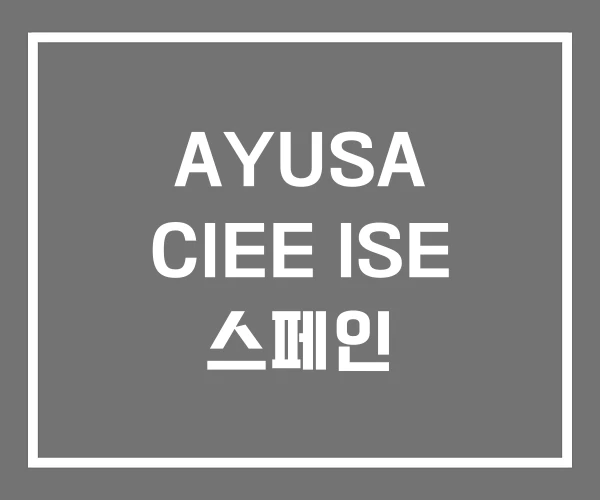 AYUSA CIEE ISE 스페인