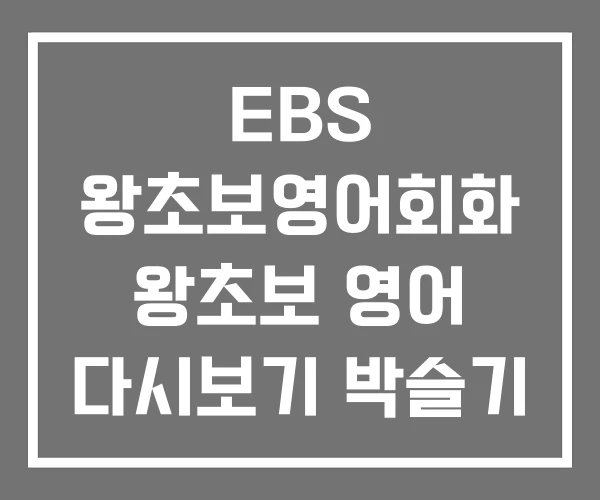 EBS 왕초보영어회화 왕초보 영어 다시보기 박슬기 EBS 왕초보영어회화 왕초보 영어 다시보기 박슬기