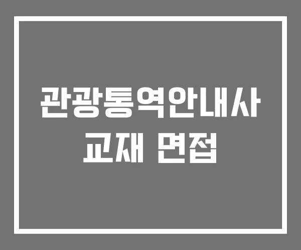 관광통역안내사 교재 면접 관광통역안내사 교재 면접