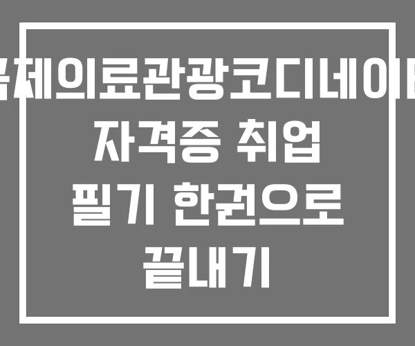 국제의료관광코디네이터 자격증 취업 필기 한권으로 끝내기