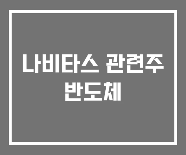 나비타스 관련주 반도체