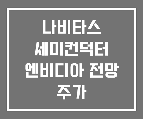 나비타스 세미컨덕터 엔비디아 전망 주가