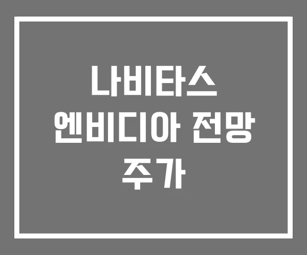 나비타스 엔비디아 전망 주가