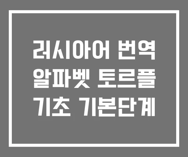 러시아어 번역 알파벳 토르플 기초 기본단계 러시아어 번역 알파벳 토르플 기초 기본단계