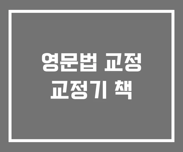 영문법 교정 교정기 책 영문법 교정 교정기 책